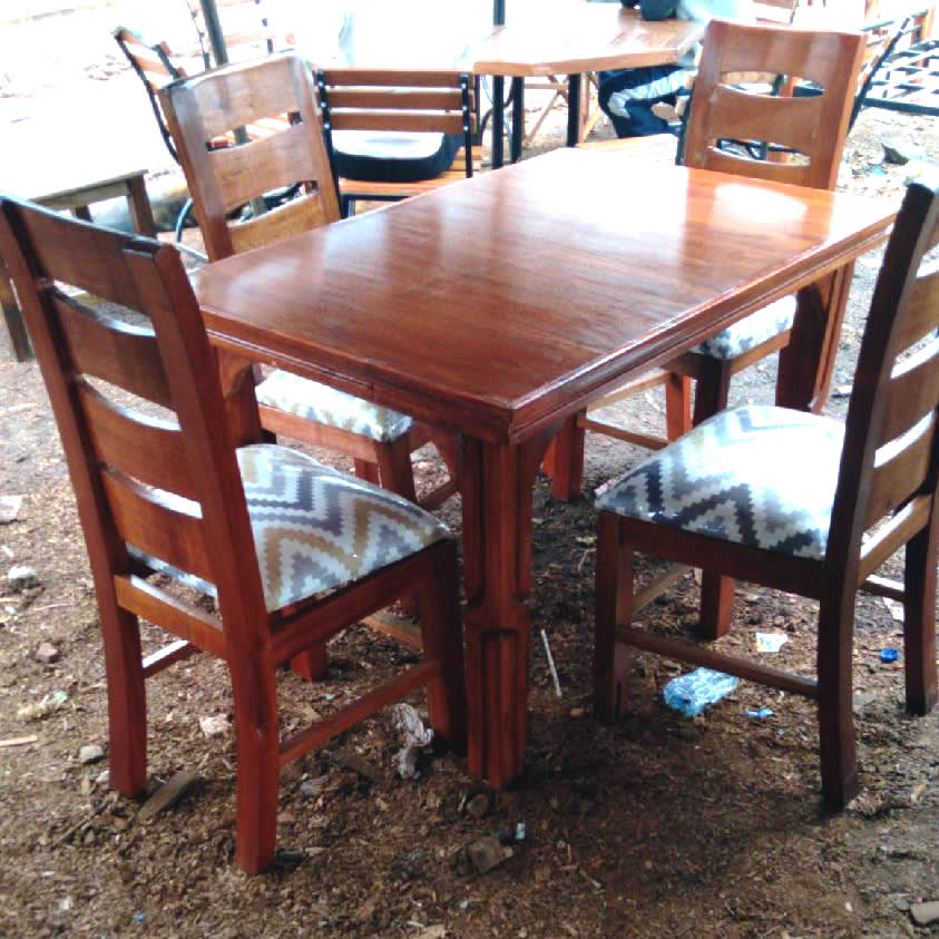 4 Seater Dining set with Quality Finishing Nairobi Restaurant Furniture