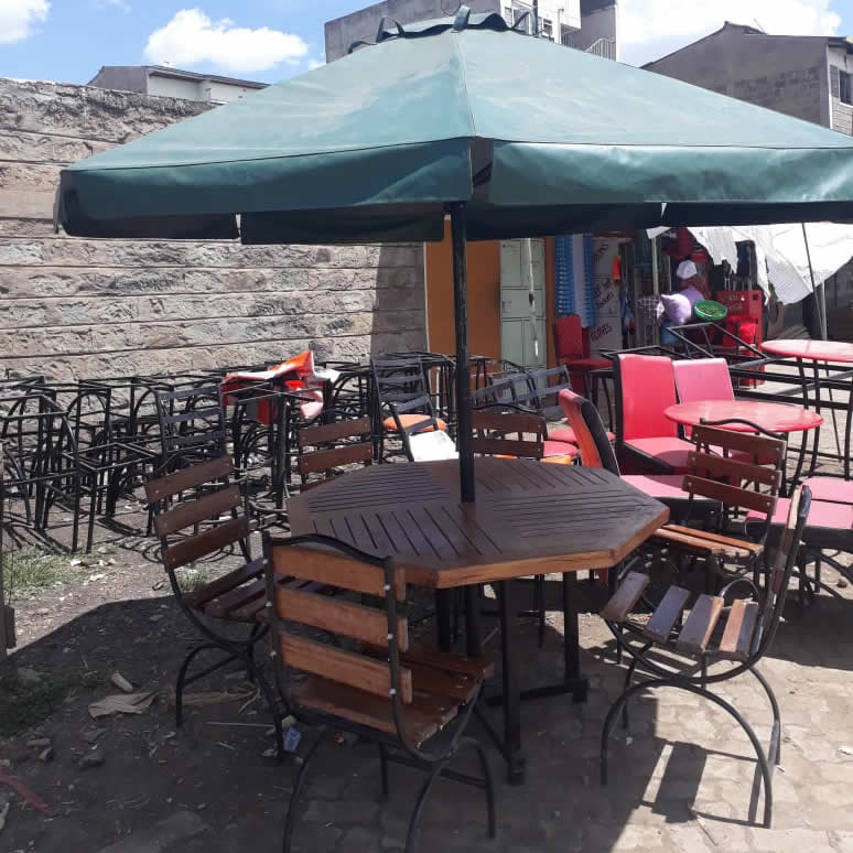 6 Seaters Garden Umbrella Set Nairobi Restaurant Furniture