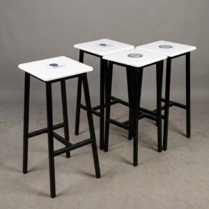 Branded White Top Lab Stools